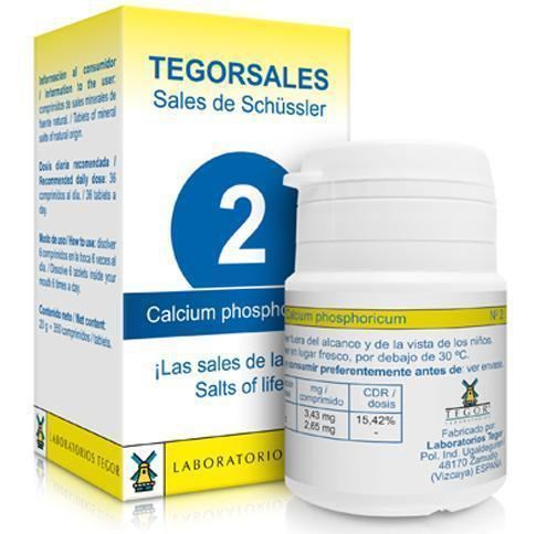 Calcium Phosphorus Vitamin D6 Tegorsalesl Nº2 350 Tablets