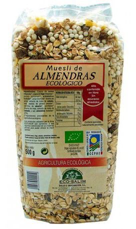 Organic Almond Muesli without Sugar 500 gr