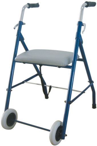 Folding walker with seat