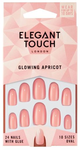 Glowing Apricot False Nails 24 units