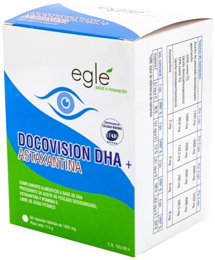 Docovision Dha + Astaxanthin 60 Capsules