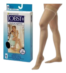 Jobst Long Lace Stockings Light Compression Natural Size 5