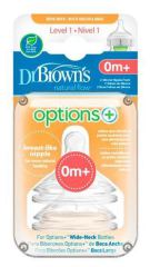 Options Preemie Flow Wide Mouth Silicone Nipples 1 0M+ 2 units