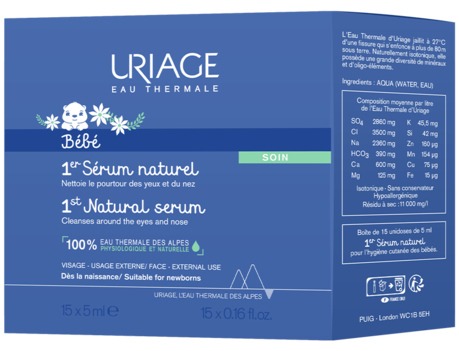 Uriage Bébé Naturel physiological serum for the smallest 15x5 ml