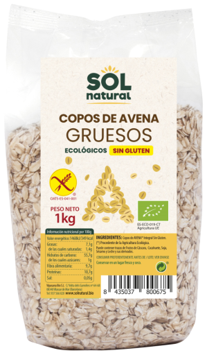 Bio Gluten-free Thick Oat Flakes 1 Kg