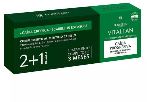 Vitalfan Food Supplement Progressive Hair Loss 3 x 30 Capsules